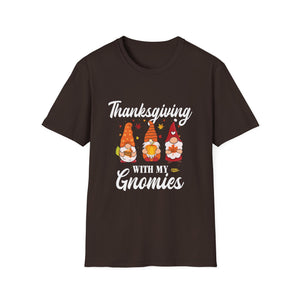 Thanksgiving With My Gnomies T-Shirt — Cute Fall Gnome Tee for Friends & Family