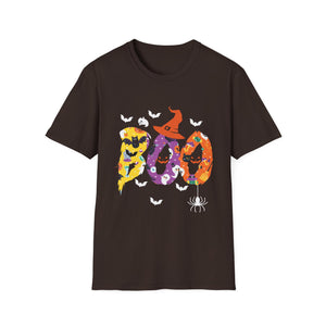 Happy Halloween Boo Spiders Witch Hat Halloween TeeUnisex Softstyle T-Shirt