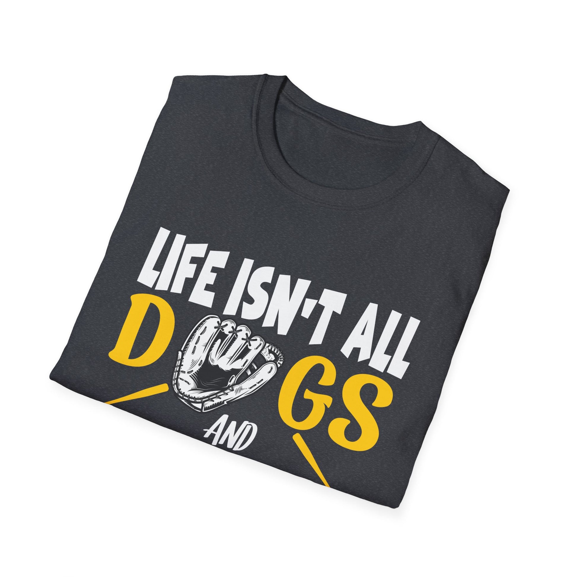 Dogs And Softball Funny Softball Unisex T-Shirt