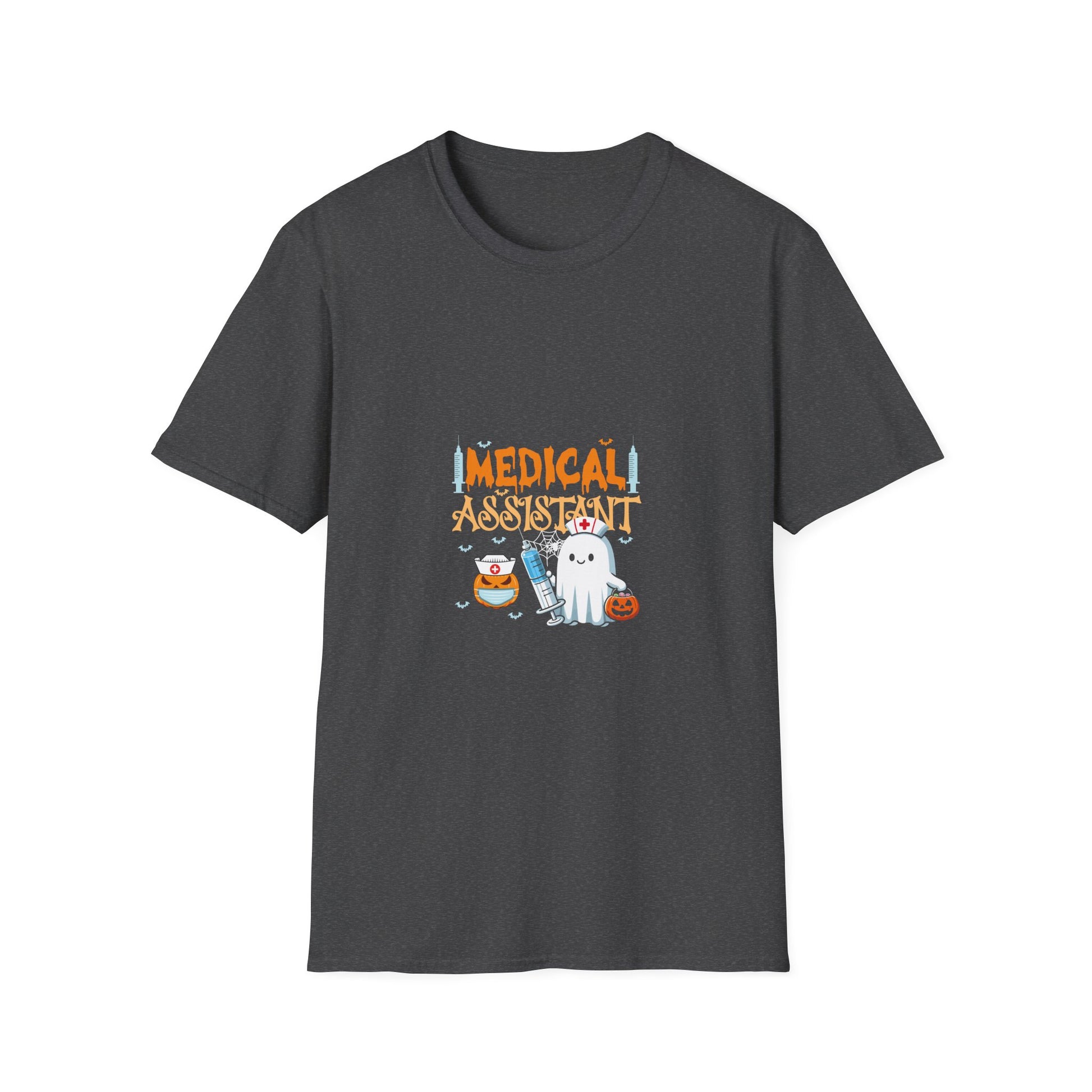 Medical Assistant Halloween T-Shirt — Cute Ghost Nurse & Syringe Costume Tee