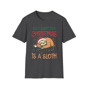 Christmas Funny Sloth Unisex T-Shirt
