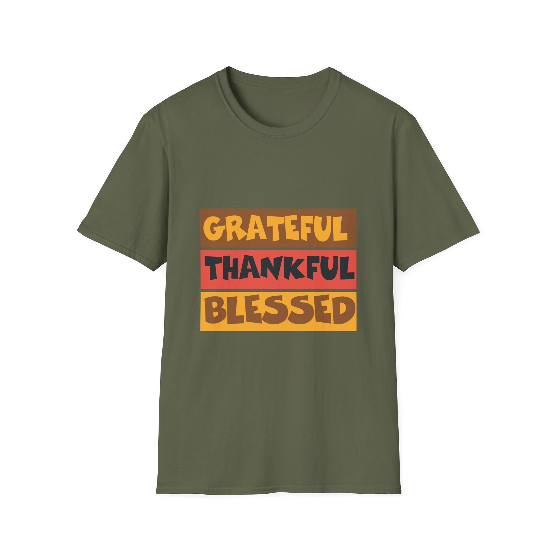 Grateful Thankful Blessed T-Shirt — Fall Thanksgiving Apparel