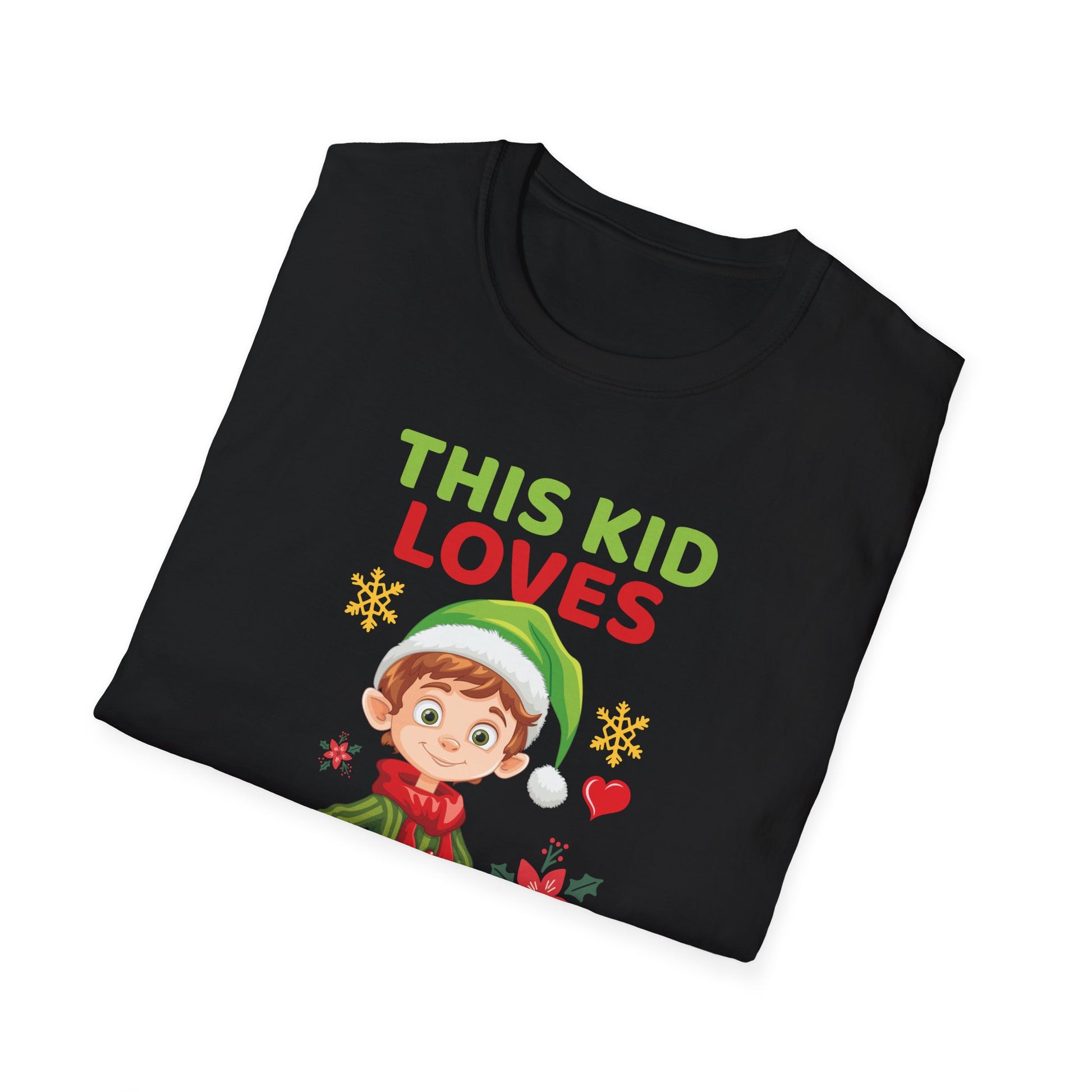 This Kid Loves Christmas Xmas Pajama Toddler Boys Girls Kids T-Shirt