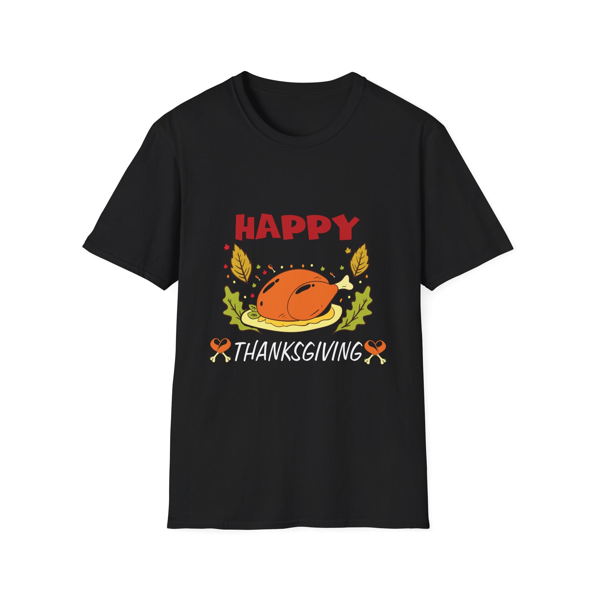 Thanksgiving Turkey T-Shirt — "Happy Thanksgiving" Holiday Tee