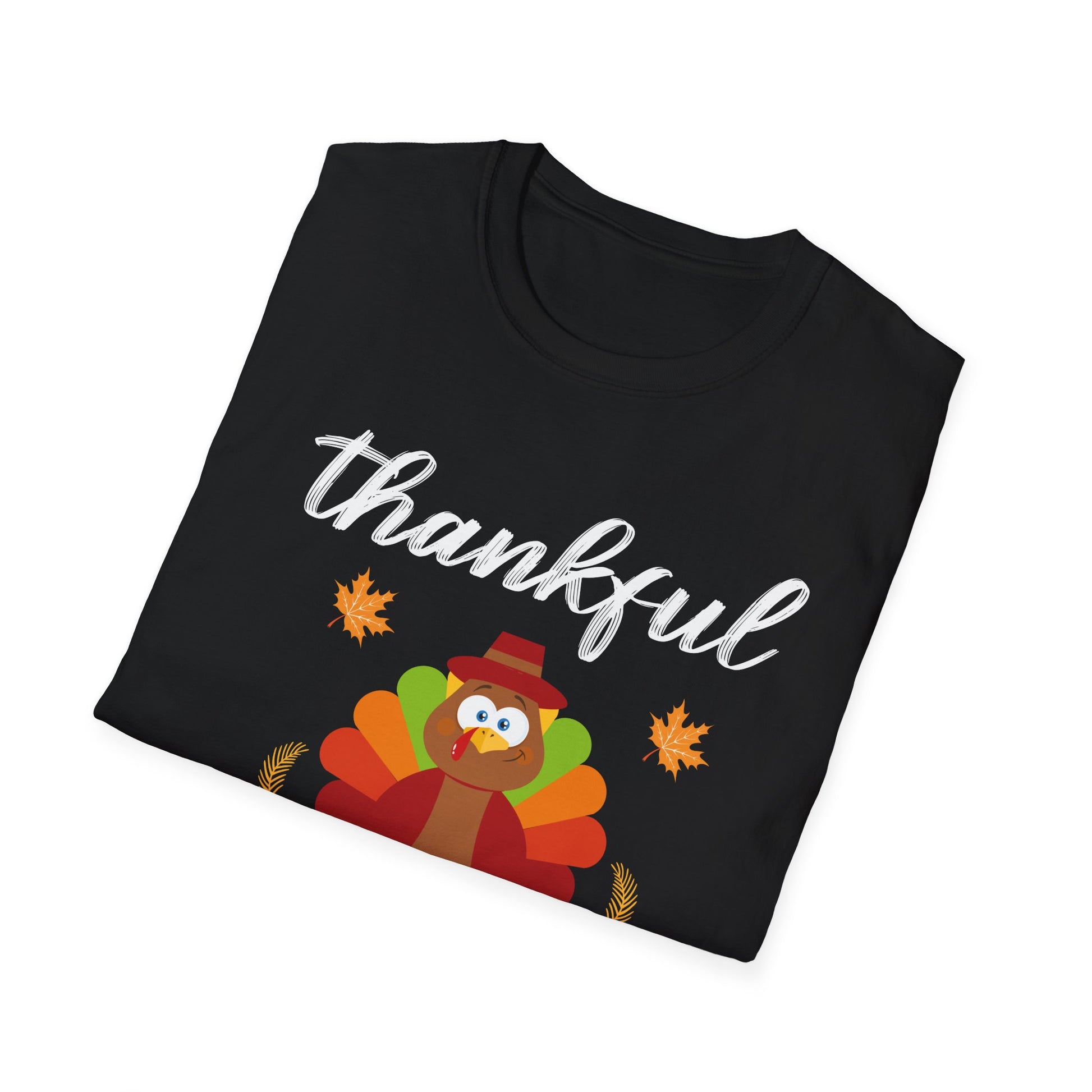 Thankful Blessed Turkey T-Shirt — Thanksgiving Holiday Tee