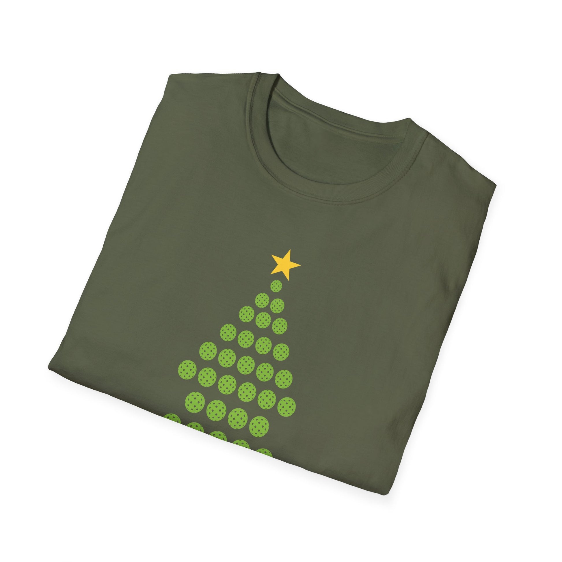 Christmas Pickleball Design_ Christmas Tree Unisex T-Shirt