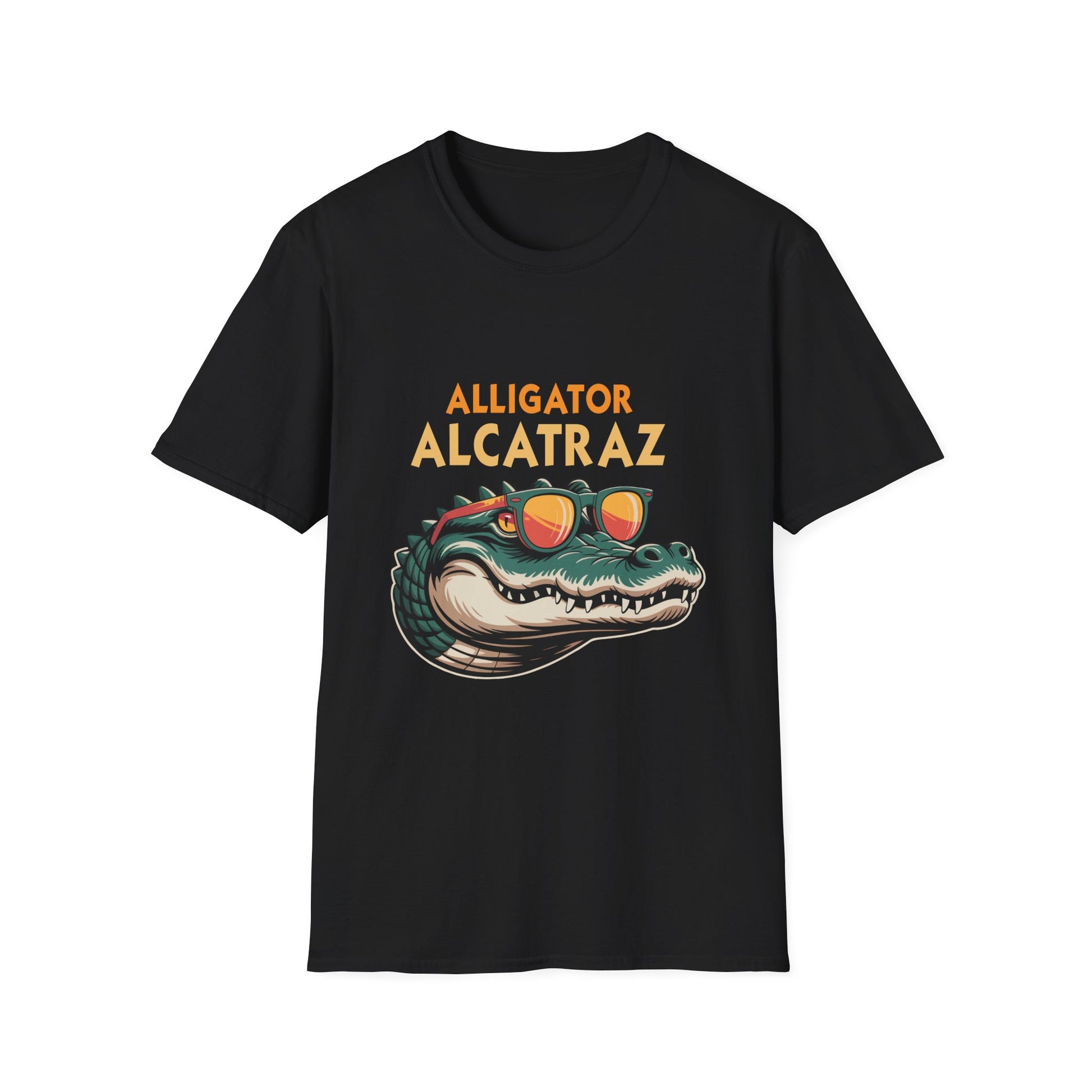 Alligator Alcatraz Graphic T-Shirt — Retro Gator Tee with Sunglasses