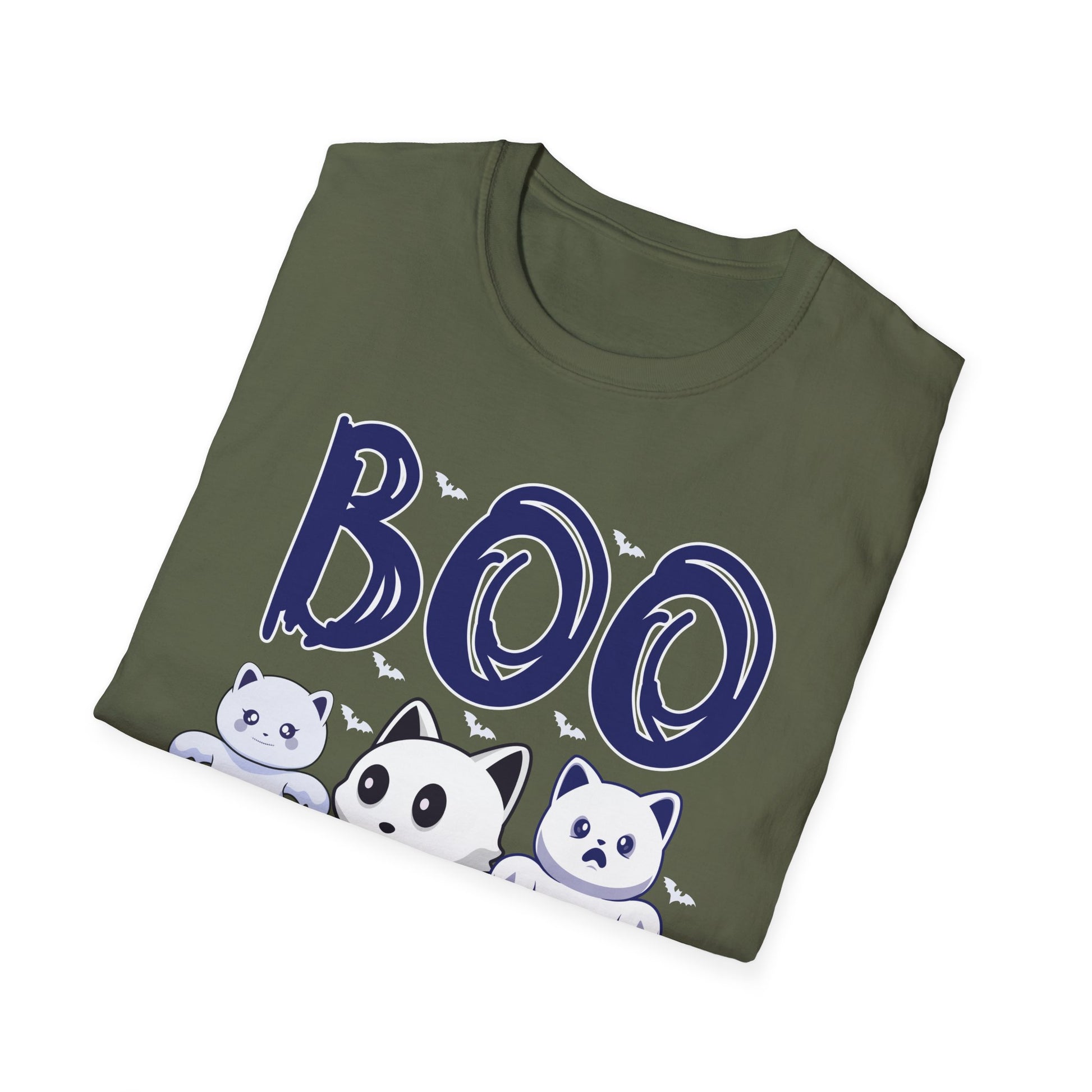 Boo Ghost Cats T-Shirt — Cute Halloween Kittens Graphic Tee