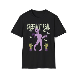 Creepin It Real_ Halloween Costume_ Halloween Pun Tee Unisex Softstyle T-Shirt