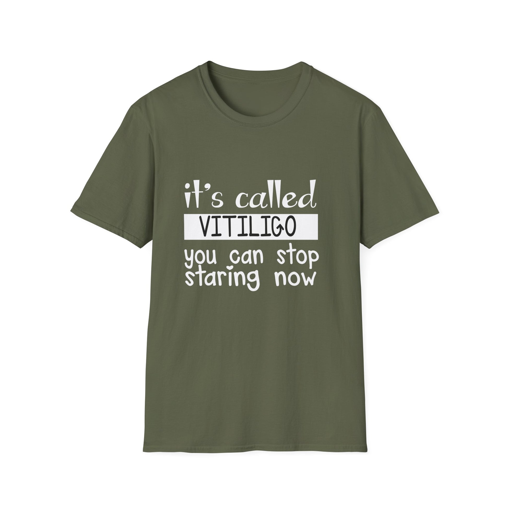 Vitiligo Awareness T-Shirt — "It's Called Vitiligo You Can Stop Staring Now"