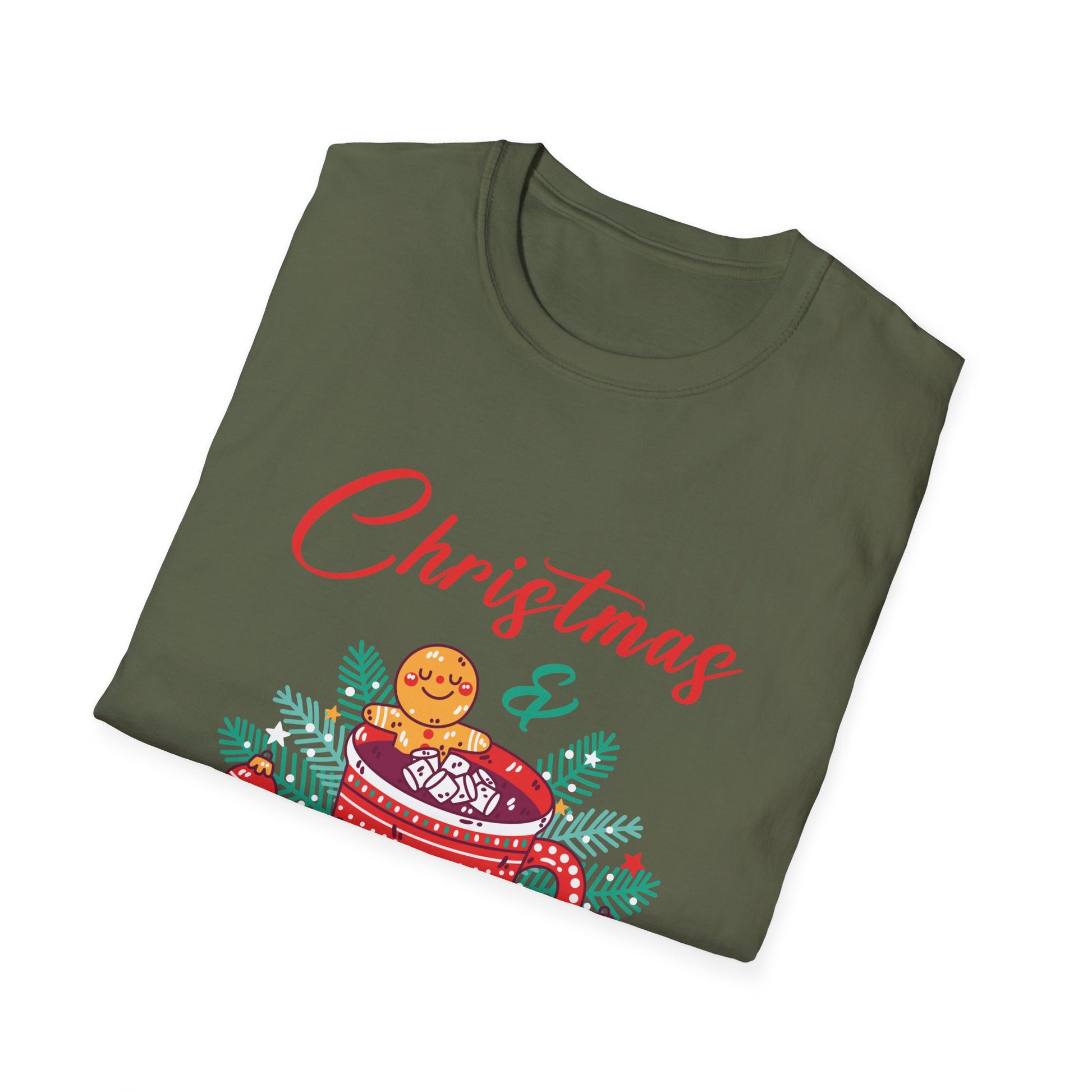 Christmas And Coffee Gingerbread Christmas Unisex T-Shirt