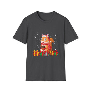 Merry xmas squirrel Christmas XMas christmas light Unisex Softstyle T-Shirt