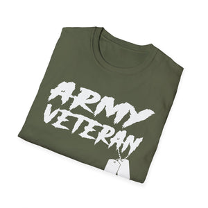 Army Veteran T-Shirt with Dog Tags – Patriotic Military Pride Tee