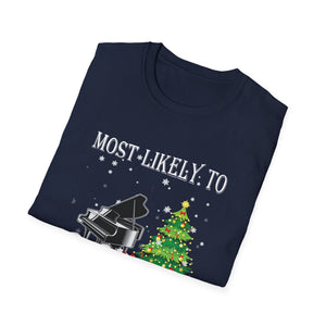 Most Likely TO SING THE CHRISTMAS SONGS Matching Christmas Unisex Softstyle T-Shirt