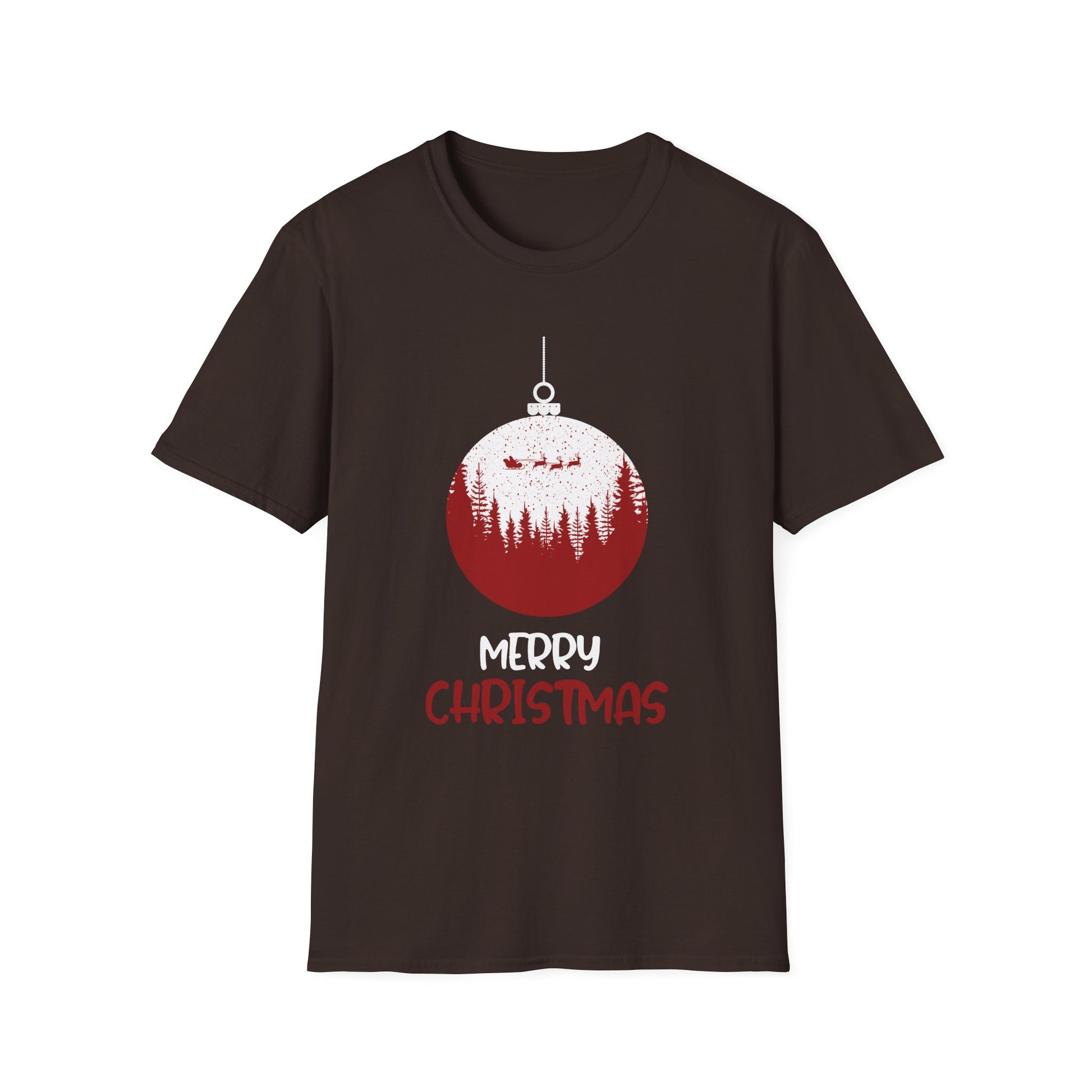 Christmas Ornament T-Shirt — 'Merry Christmas' Forest Bauble Holiday Tee