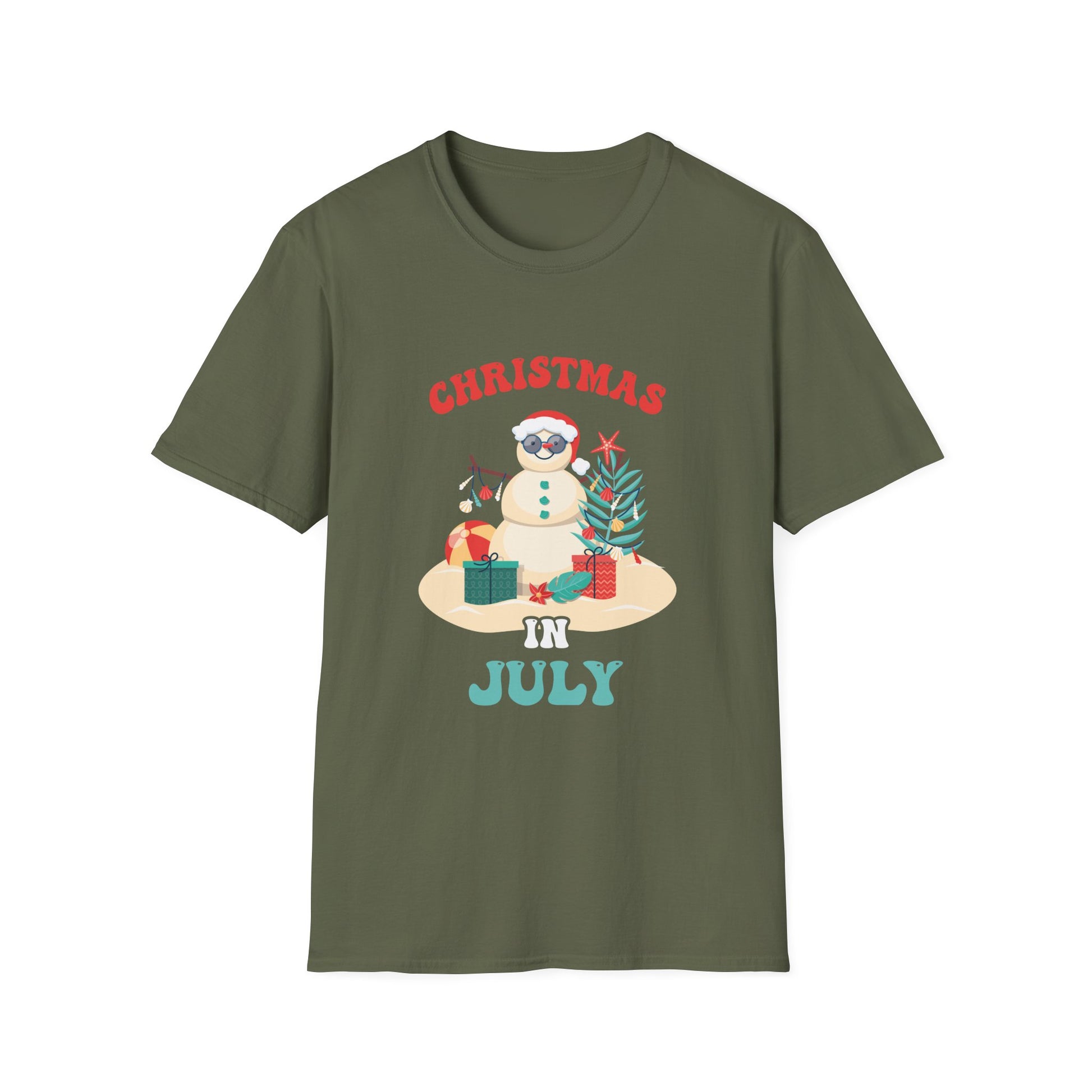 Christmas in July Shirt Snowman Christmas Unisex T-Shirt