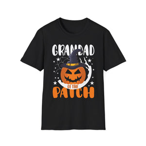 Granddad of the Patch Halloween T-Shirt — Jack-o'-Lantern Pumpkin Dad Tee