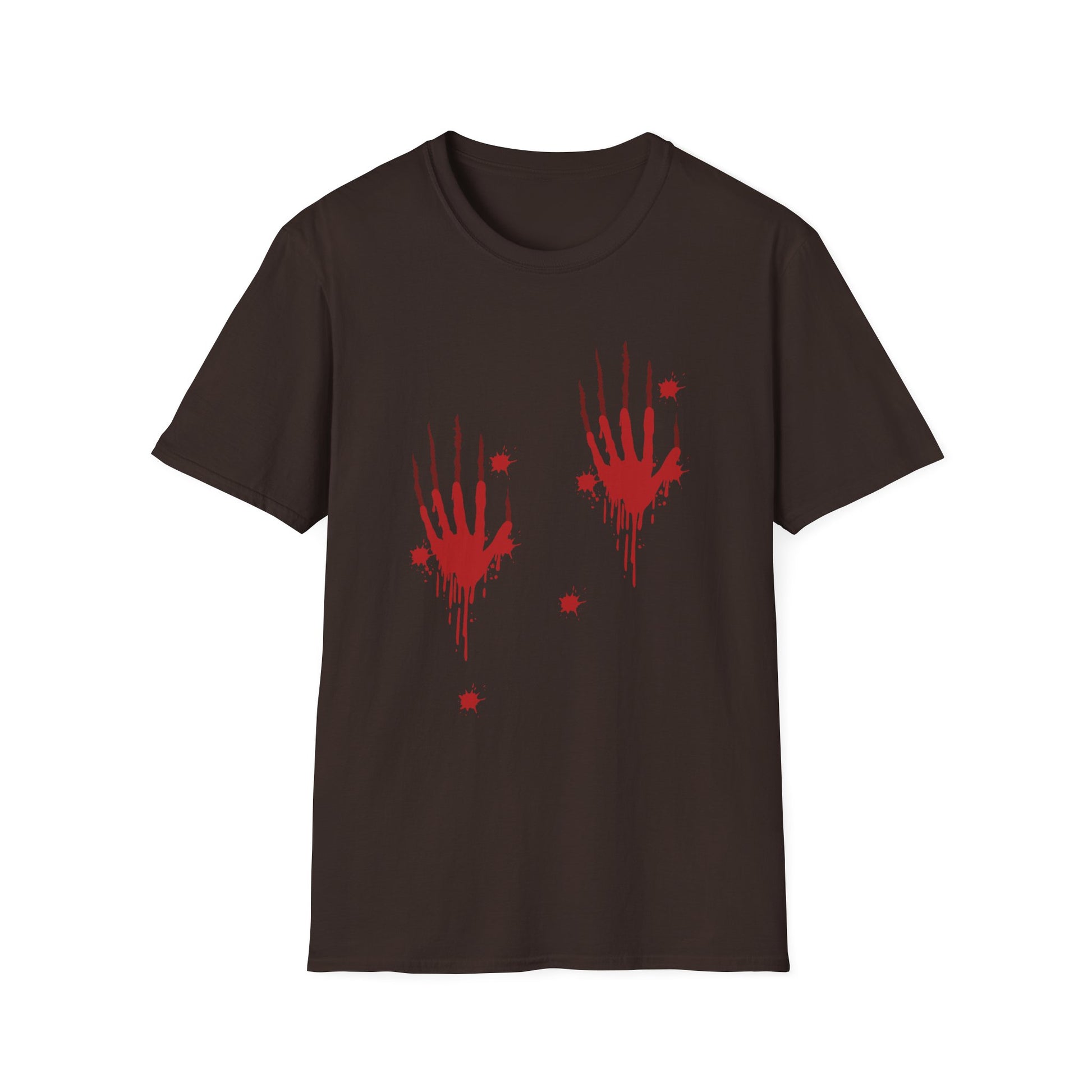 Horror Red Bloody Handprints T-Shirt — Halloween Graphic Tee