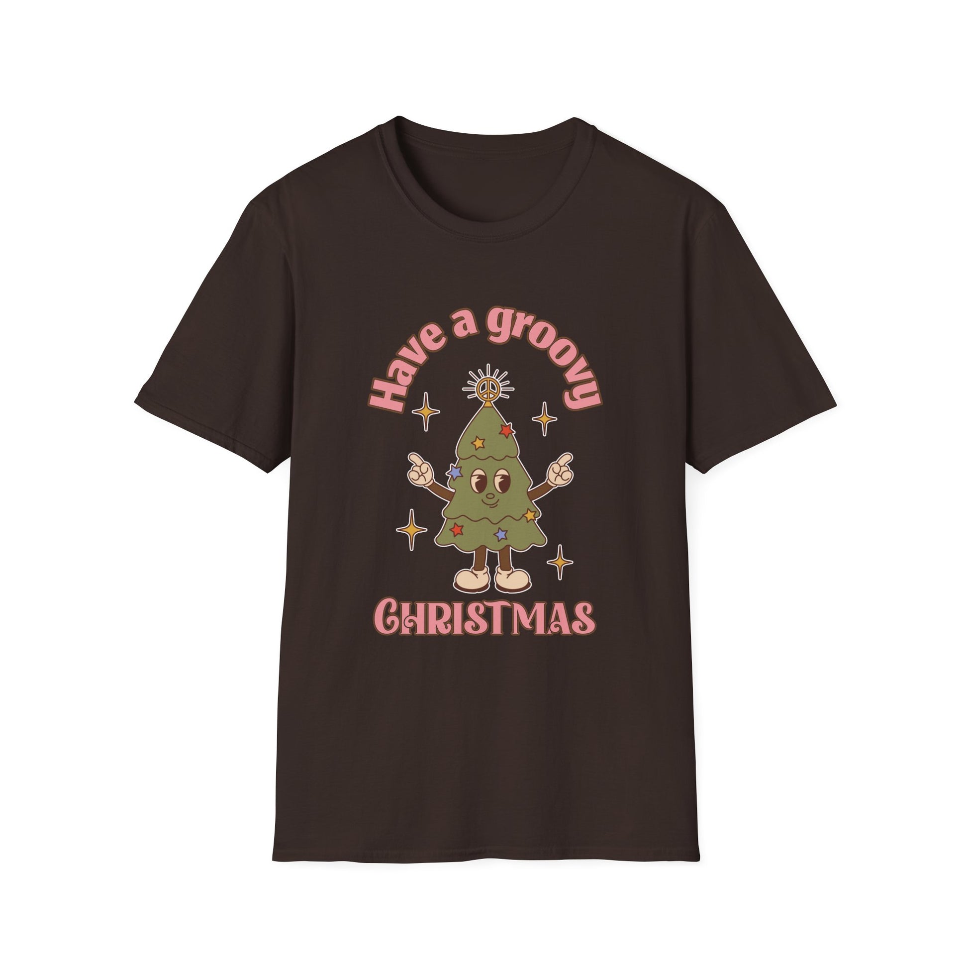 Have a Groovy Christmas T-Shirt — Retro Dancing Christmas Tree Holiday Tee