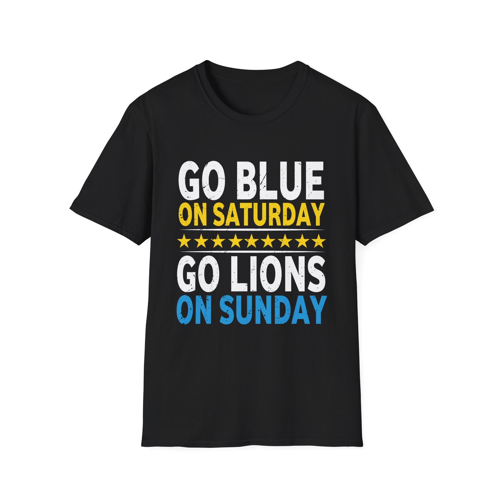 Go Blue On Saturday Go Lions On Sunday  Football Fan Costume Unisex T-Shirt