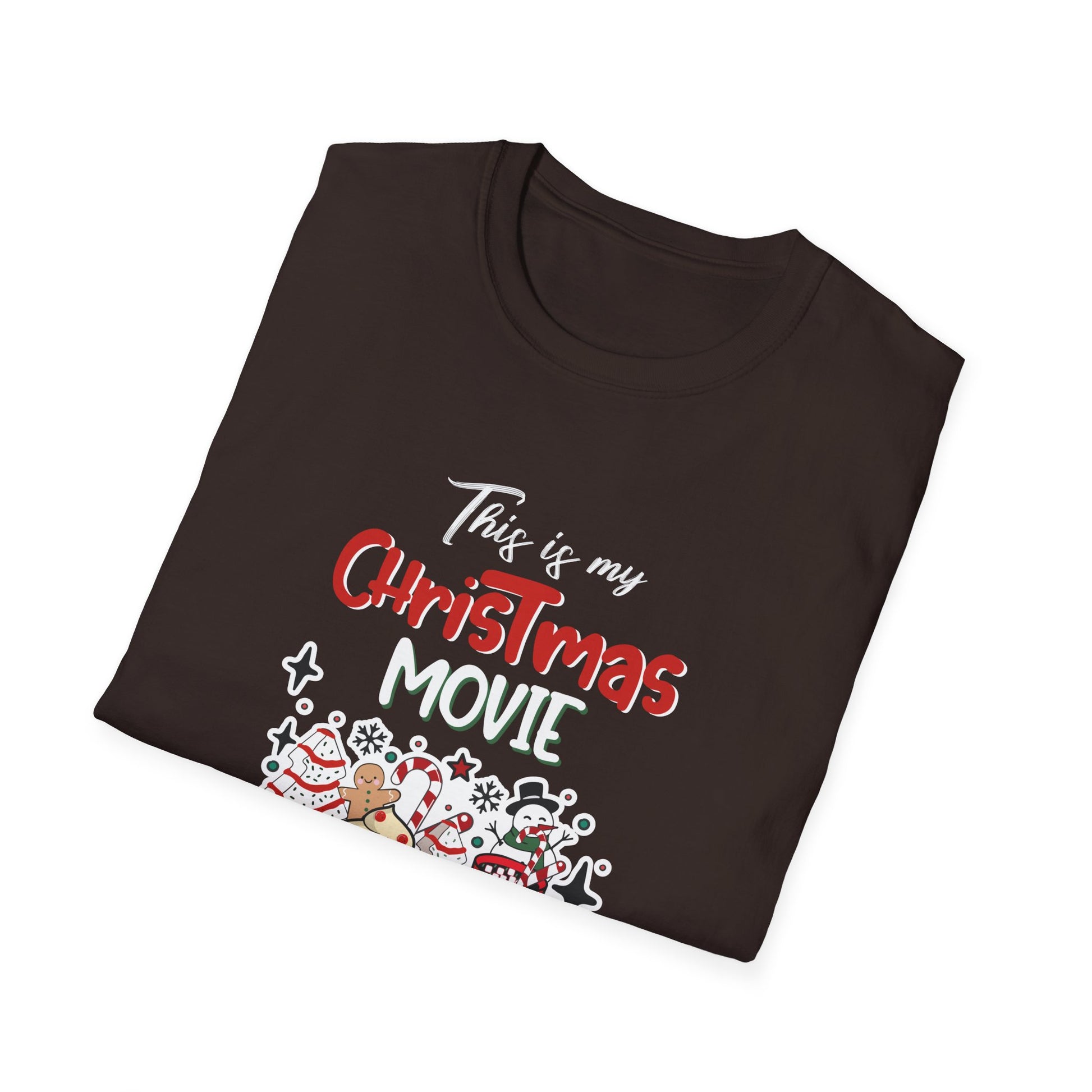 Christmas Movie Watching T-Shirt — Cozy Holiday Pajama Tee