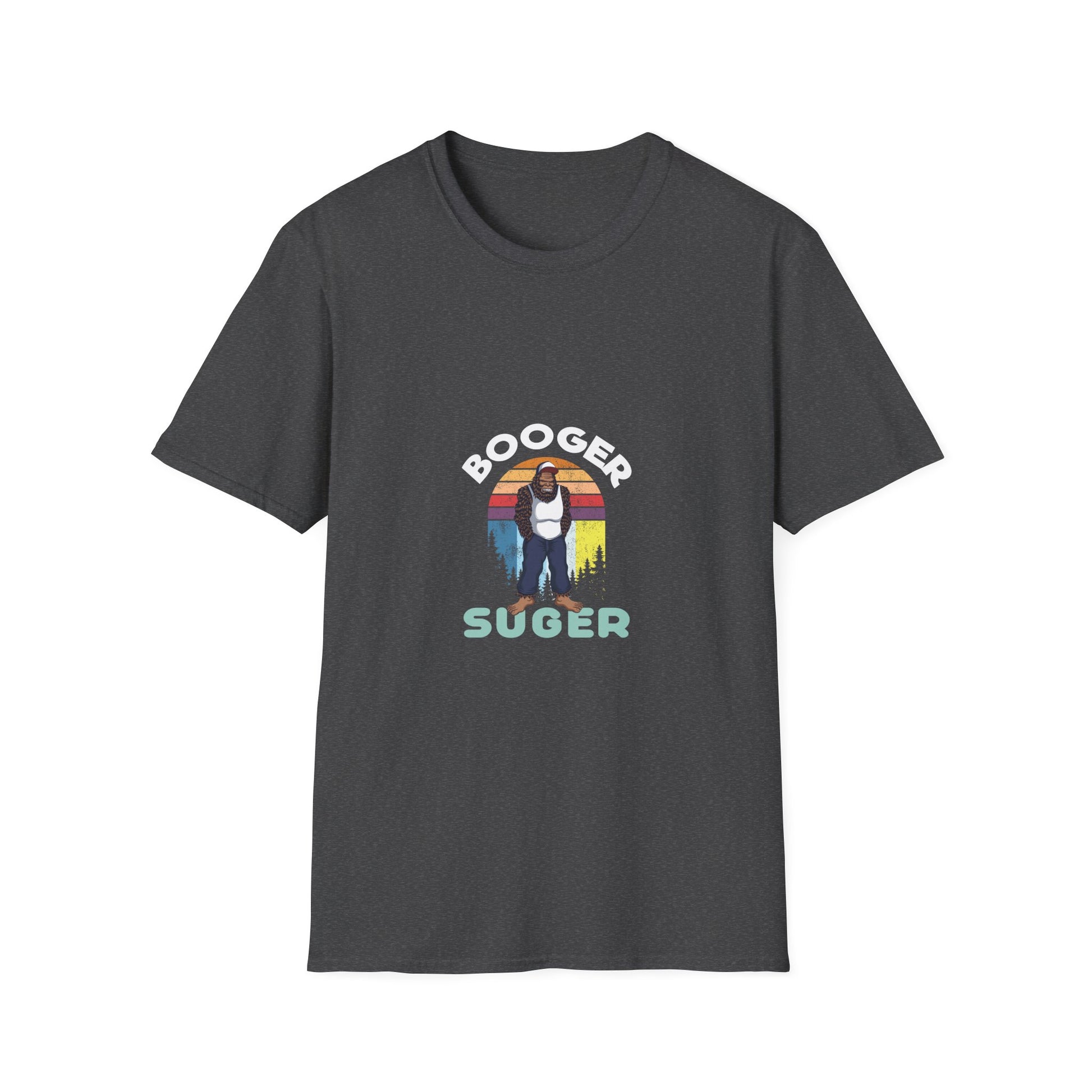 Booger Suger Retro Bigfoot T-Shirt — Funny Sasquatch Graphic Tee