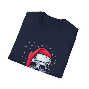 Christmas Skull T-Shirt — Santa Hat Skull Holiday Tee