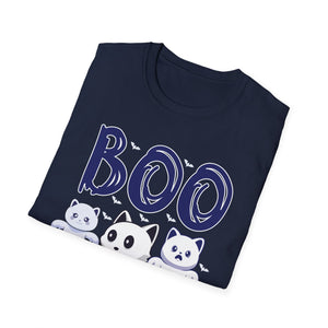 Boo Ghost Cats T-Shirt — Cute Halloween Kittens Graphic Tee