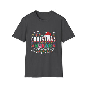 Christmas Squad T-Shirt — Festive Holiday Family Tee with Santa Hat & Ornaments