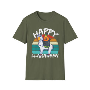 Happy Llamaween T-Shirt — Cute Halloween Llama Pumpkin Graphic Tee