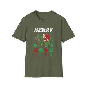 Christmas Dinosaur Xmas Christmas Ugly Christmas Elf p Unisex T-Shirt
