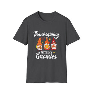 Thanksgiving With My Gnomies T-Shirt — Cute Fall Gnome Tee for Friends & Family