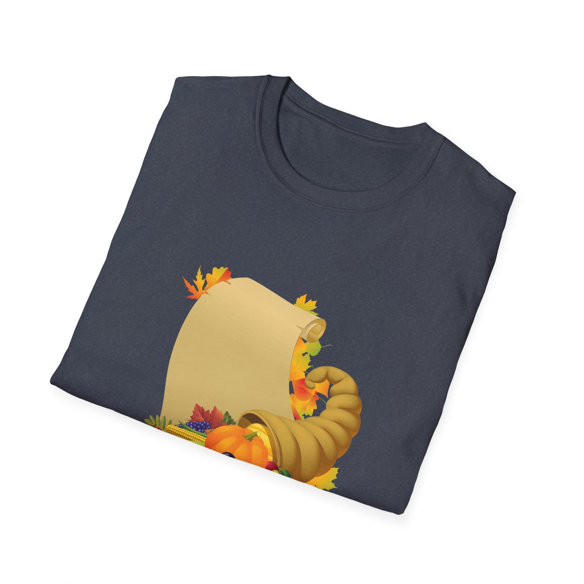 Thankful Cornucopia T-Shirt — Fall Thanksgiving Harvest Tee  Unisex T-Shirt