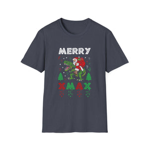 Christmas Dinosaur Xmas Christmas Ugly Christmas Elf p Unisex T-Shirt