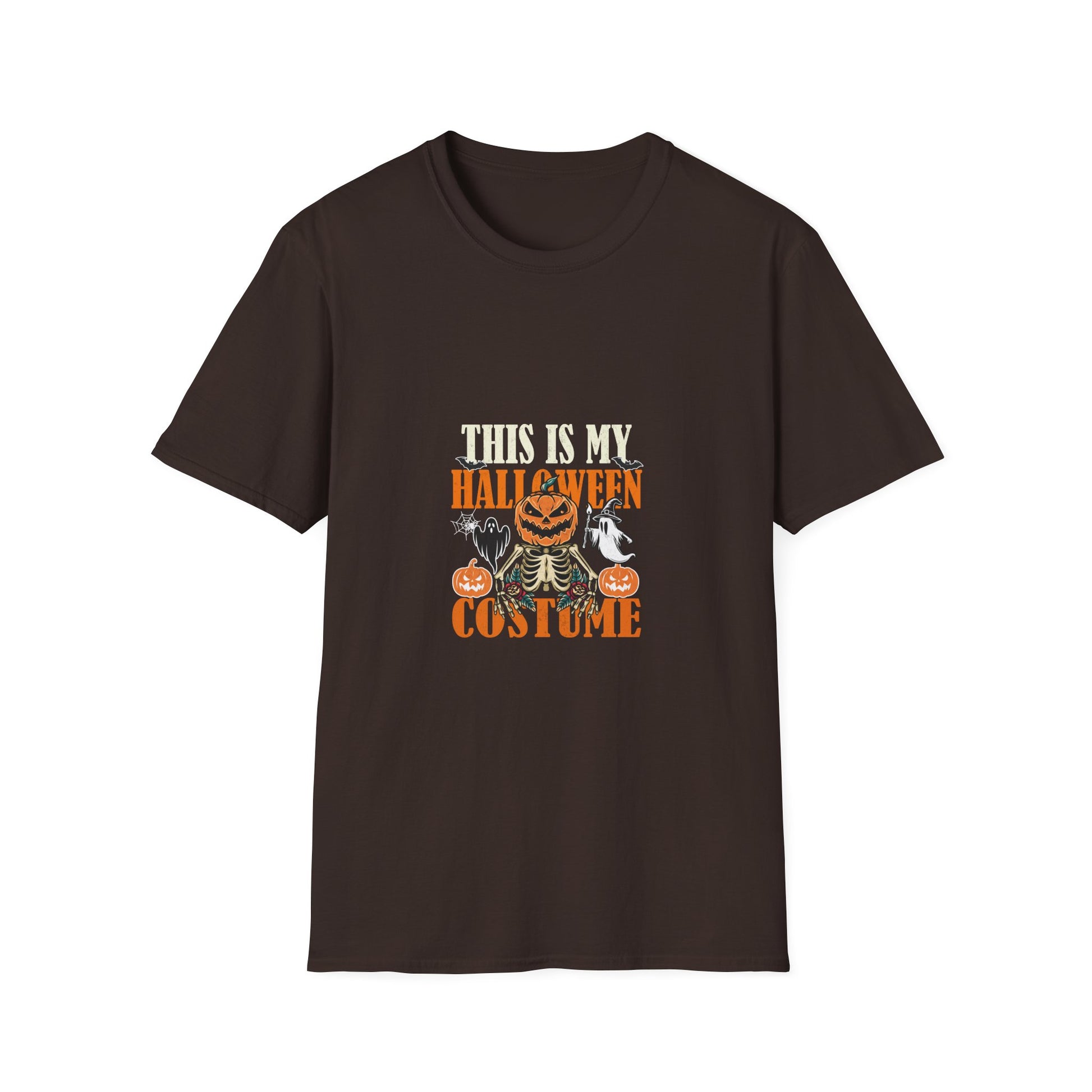 Halloween T-Shirt "This Is My Halloween Costume" — Pumpkin Skeleton Ghosts Graphic Tee