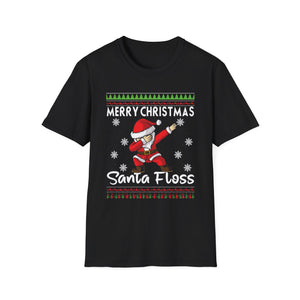 Santa Floss T-Shirt — Merry Christmas Dabbing Santa Holiday Tee