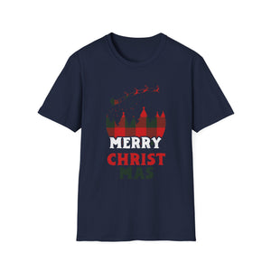 Christmas Shirt_ Buffalo Plaid Merry Christmas Unisex T-Shirt