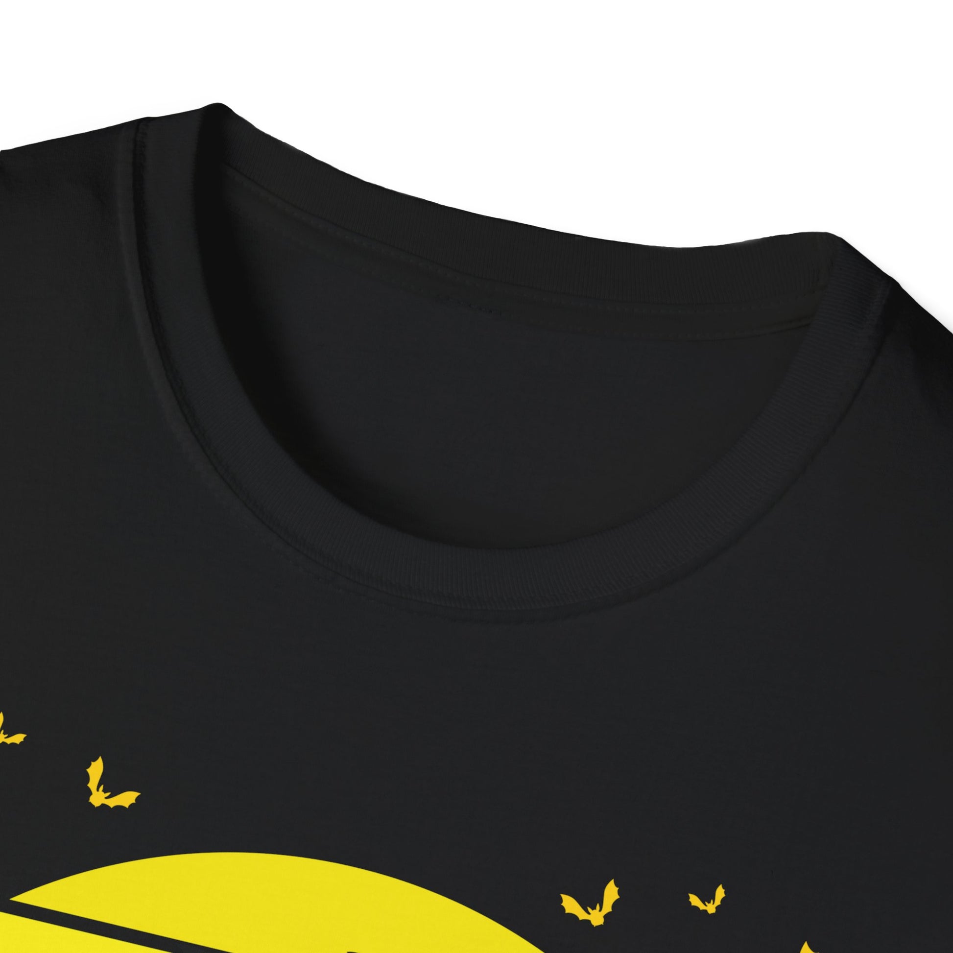 Halloween Sunset Haunted House T-Shirt — Spooky Castle & Bats Tee