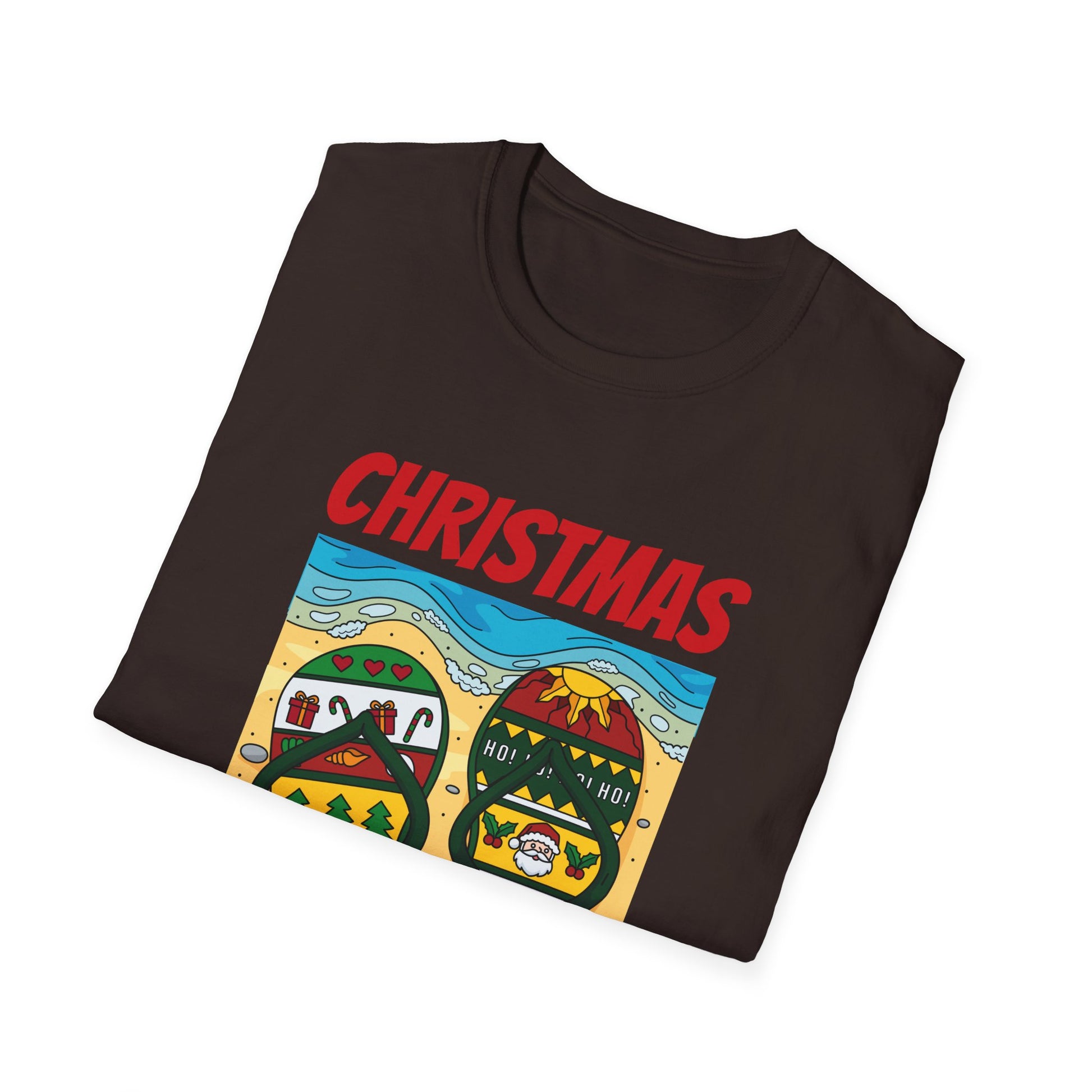 Christmas In July T-Shirt — Beach Flip-Flop Holiday Graphic Tee