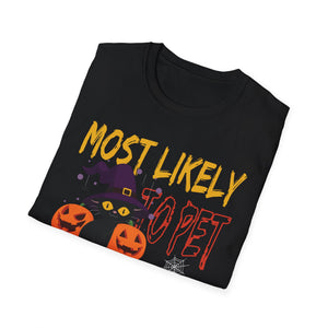 Halloween 'Most Likely to Pet All the Black Cats' T-Shirt