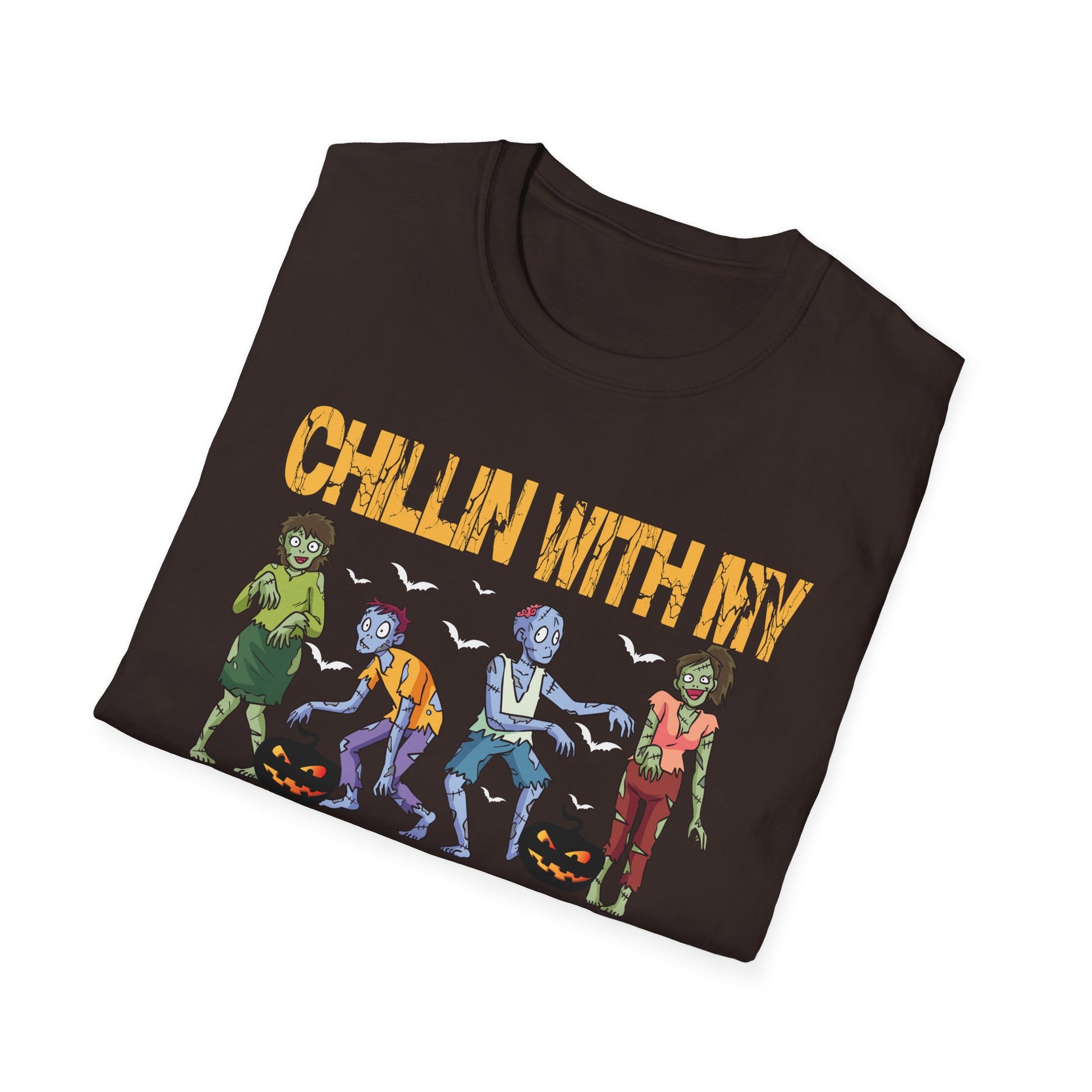 Chillin' With My Zombies T-Shirt — Funny Halloween Zombie Graphic Tee