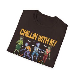 Chillin' With My Zombies T-Shirt — Funny Halloween Zombie Graphic Tee