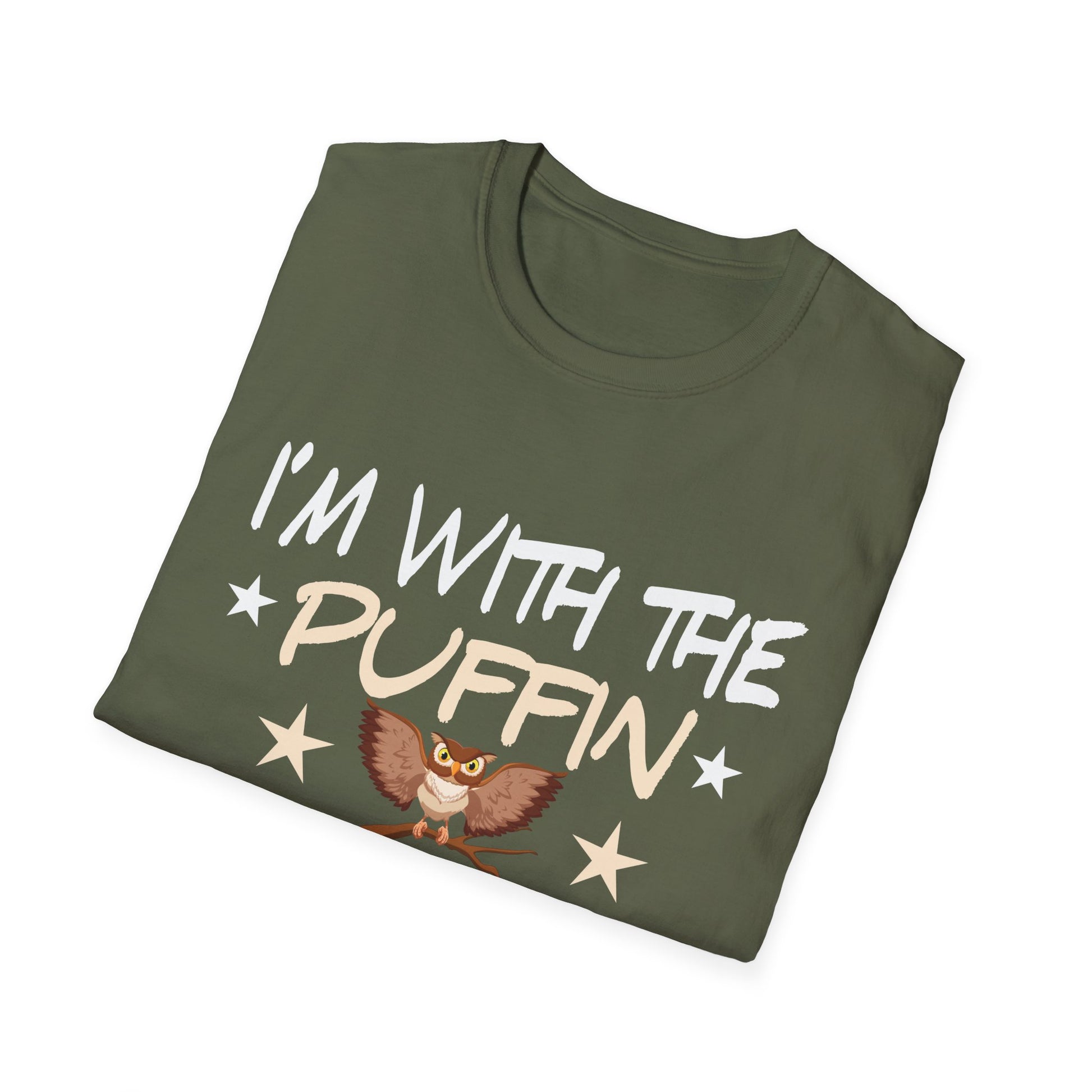 I'm With The Puffin T-Shirt — Cute Puffin Bird Graphic Tee for Bird Lovers