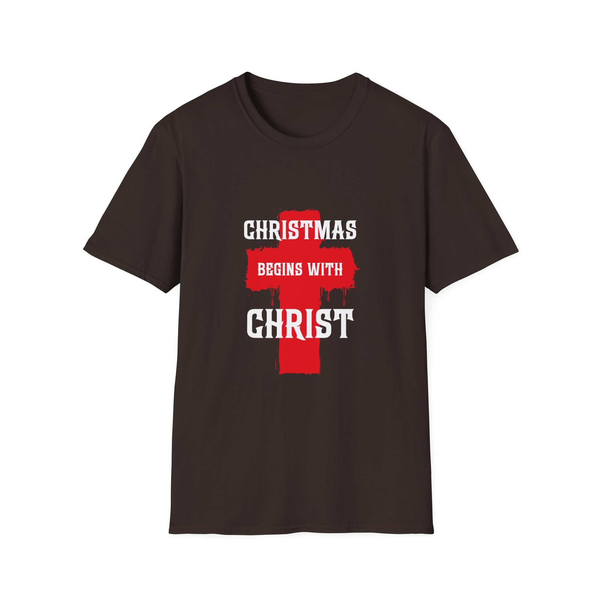 Christmas begins with Christ Jesus Christian Christmas Unisex T-Shirt