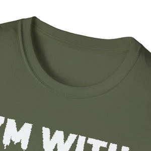 I'm With The Witch T-Shirt — Halloween Witch Arrow Graphic Tee
