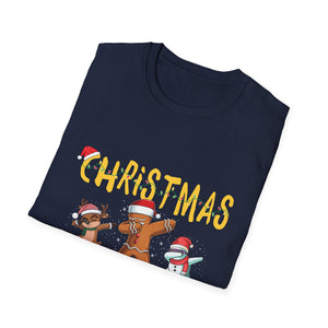 Christmas Vibes T-Shirt — Dabbing Gingerbread & Snowman Holiday Tee