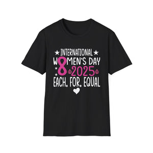 National Women's History Month 2025 Embrace Equity Groovy Unisex T-Shirt