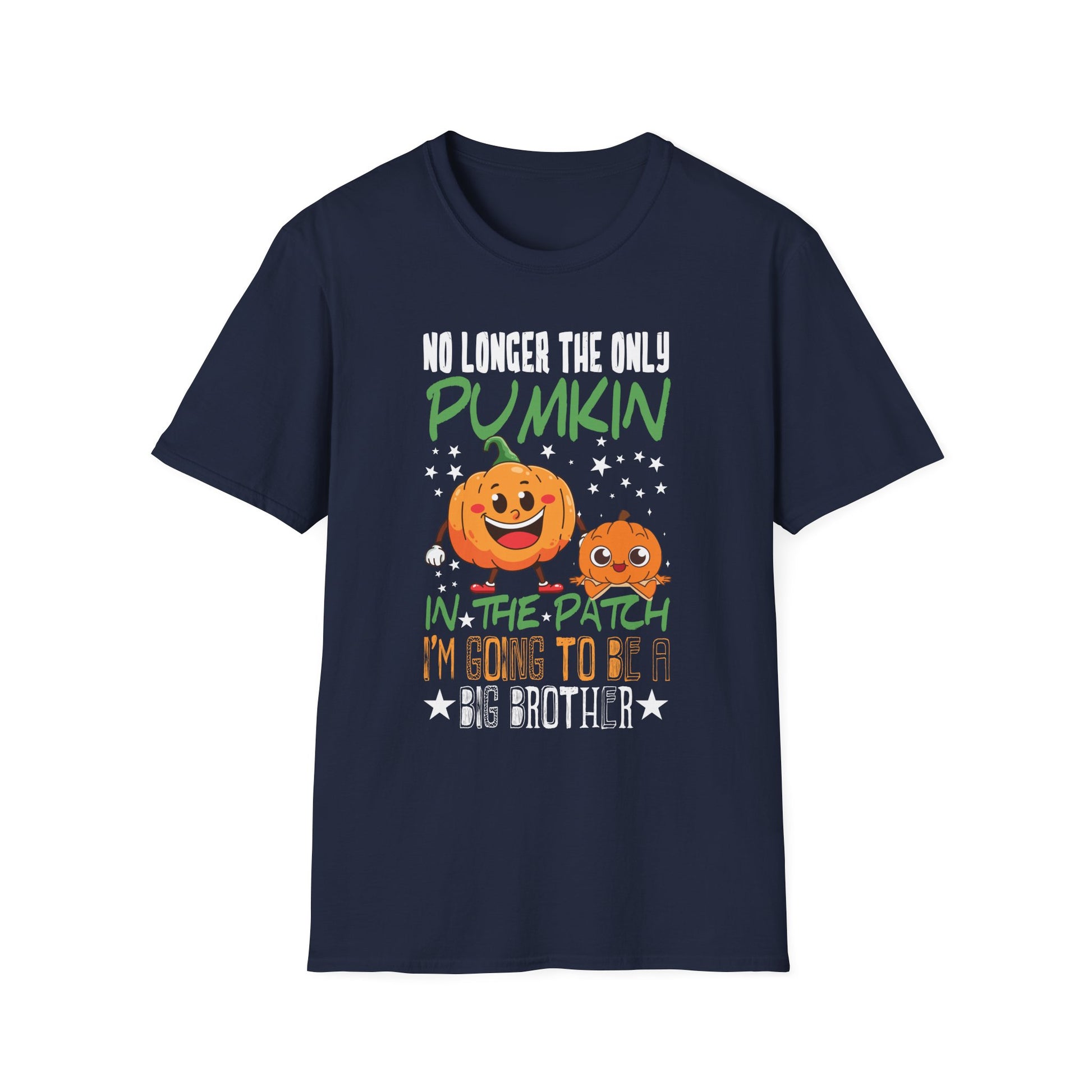 Pumpkin Patch Big Brother T-Shirt — 'No Longer the Only Pumpkin in the Patch' Fall Pregnancy Announcement Tee
