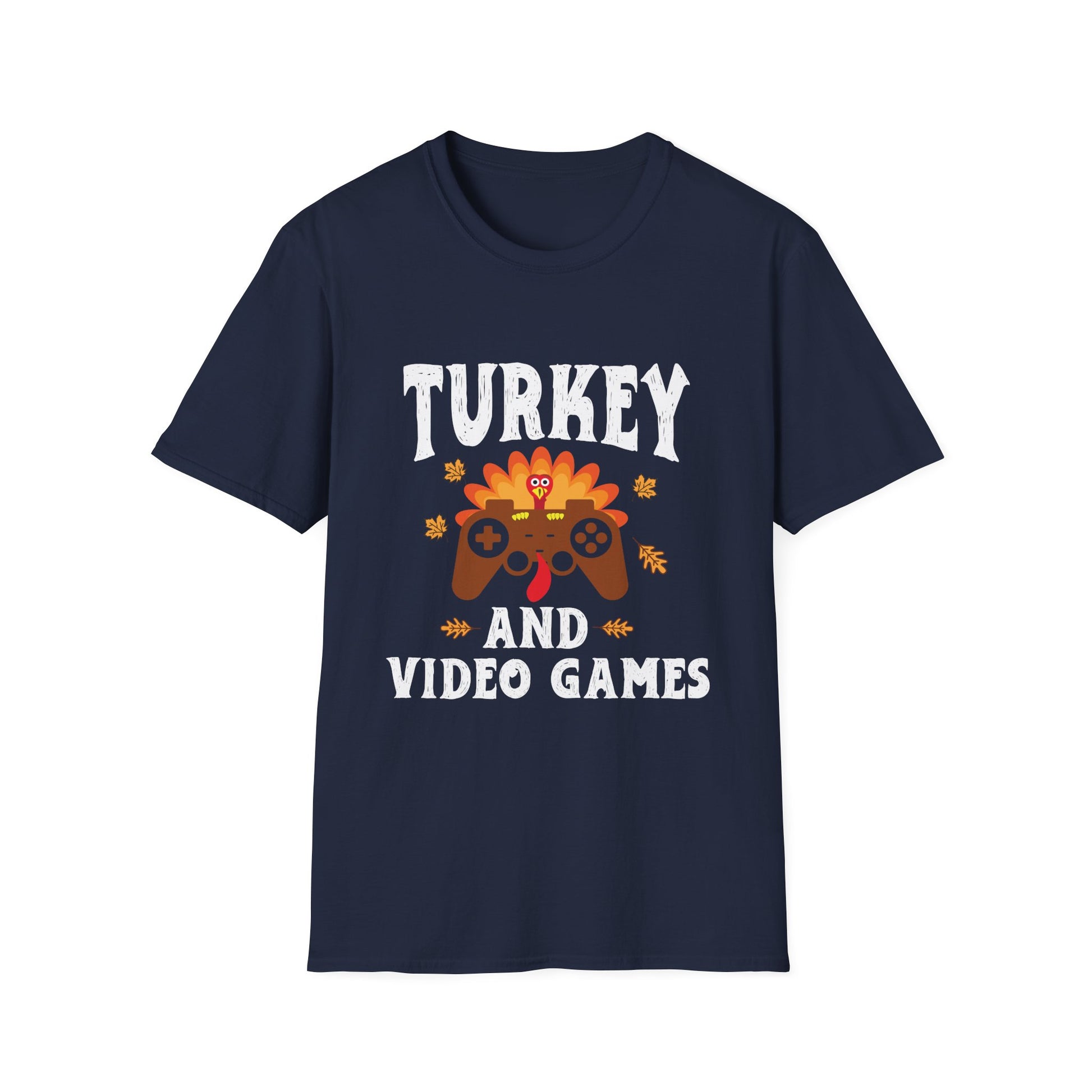 Turkey and Video Games T-Shirt — Funny Thanksgiving Gamer Tee