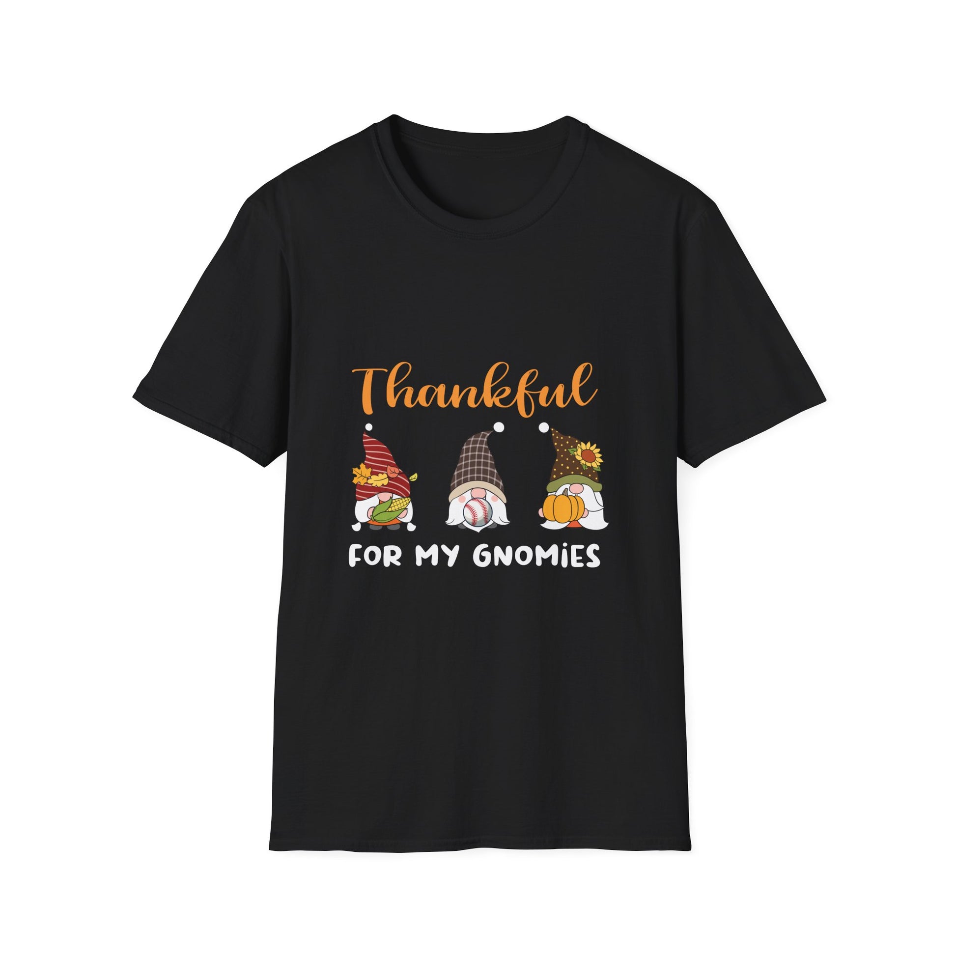 Thankful For My Gnomies T-Shirt — Thanksgiving Gnome Graphic Tee  Unisex T-Shirt